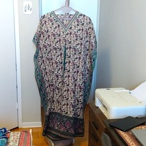 Dress- Drawstring Waist- Paisley Printed